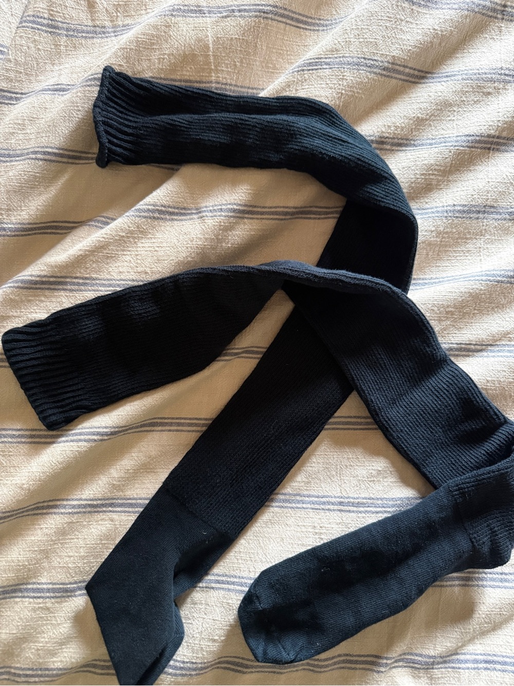Rare American apparel extra stretchy cotton ribbed thigh High Socks - Picture 2 of 3